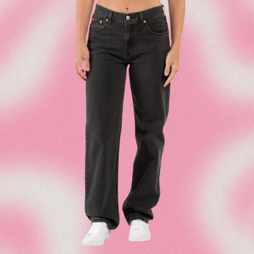 Levi’s Low Pro Straight Jeans | Black Wash | Size 27